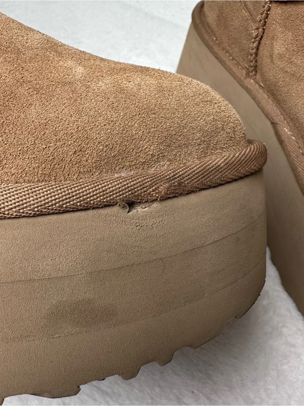 UGG Classic Ultra Mini Platform Chestnut Color Size 8